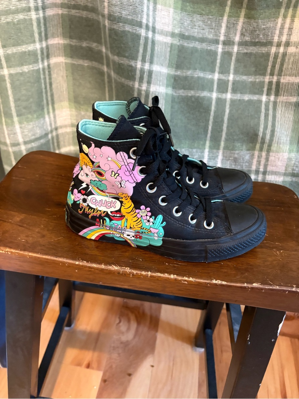 Converse all star high psychedelic hoops notebook doodles sneakers